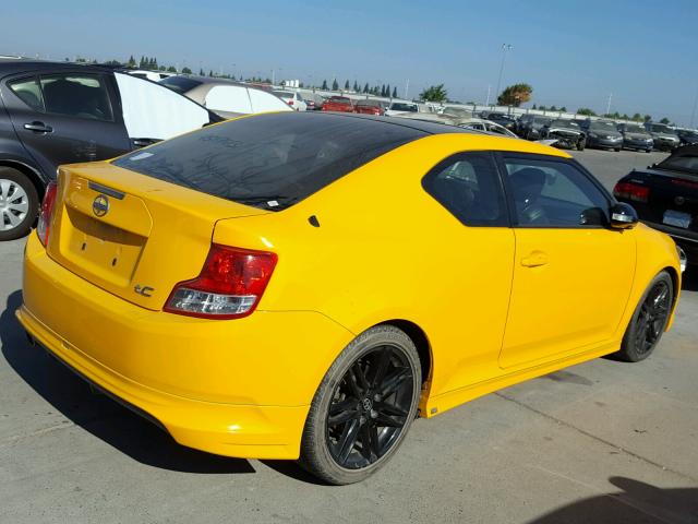 JTKJF5C71C3026207 - 2012 TOYOTA SCION TC 黄色 照片 4
