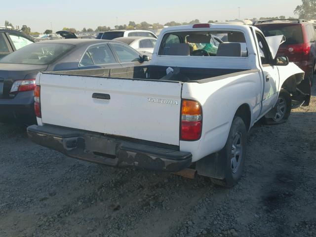 5TENL42N04Z350683 - 2004 TOYOTA TACOMA WHITE photo 4