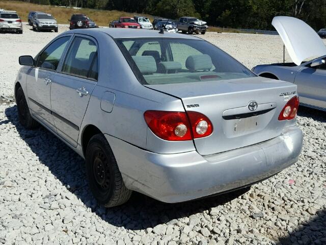 2T1BR32E05C427328 - 2005 TOYOTA COROLLA SILVER photo 3