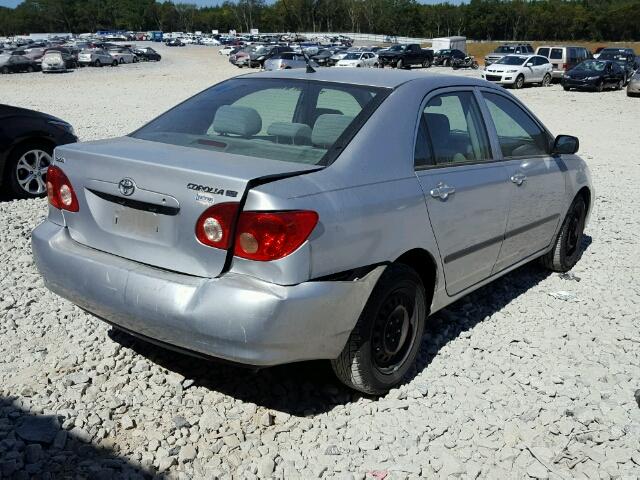 2T1BR32E05C427328 - 2005 TOYOTA COROLLA SILVER photo 4