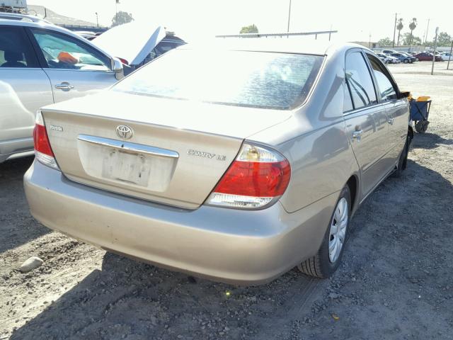 4T1BE32K15U610656 - 2005 TOYOTA CAMRY LE GOLD photo 4