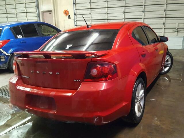 1C3CDZCB5DN552190 - 2013 DODGE AVENGER SX RED photo 4