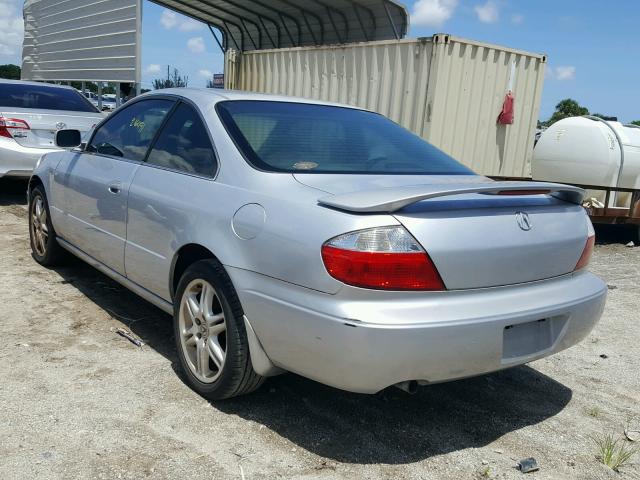 19UYA42663A000738 - 2003 ACURA 3.2CL TYPE SILVER photo 3