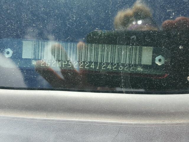 2G2WP522241242322 - 2004 PONTIAC GRAND PRIX MAROON photo 10