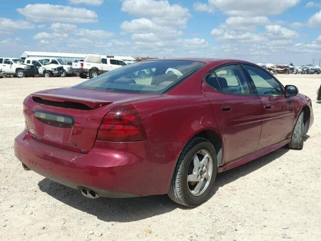 2G2WP522241242322 - 2004 PONTIAC GRAND PRIX MAROON photo 4