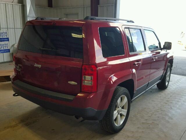 1C4NJRFB2CD549938 - 2012 JEEP PATRIOT LA RED photo 4