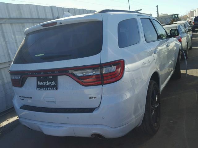 1C4RDJDG8HC757912 - 2017 DODGE DURANGO GT WHITE photo 4