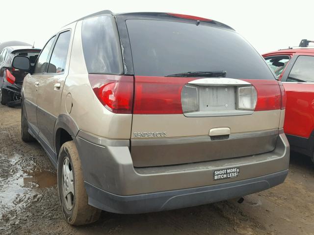 3G5DB03E04S551506 - 2004 BUICK RENDEZVOUS GOLD photo 3