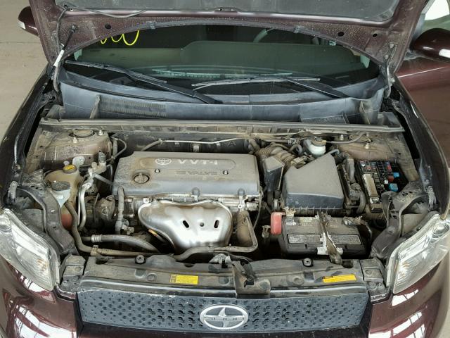 JTLKE50E881020395 - 2008 TOYOTA SCION XB ბურგუნდია ფოტო 7