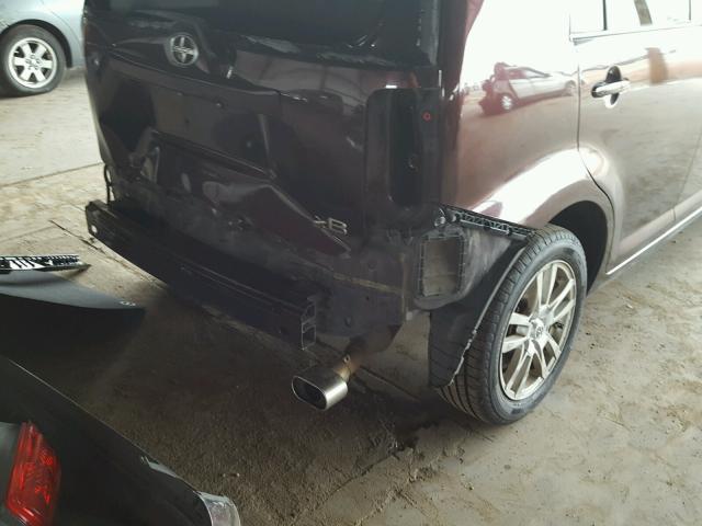 JTLKE50E881020395 - 2008 TOYOTA SCION XB ბურგუნდია ფოტო 9
