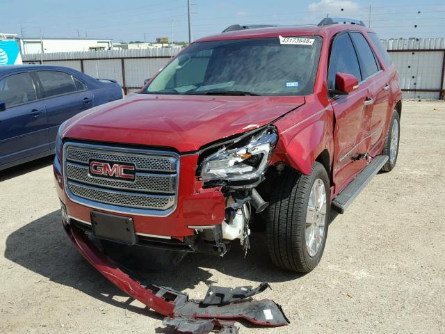 1GKKRTKD6EJ151687 - 2014 GMC ACADIA DEN RED photo 2