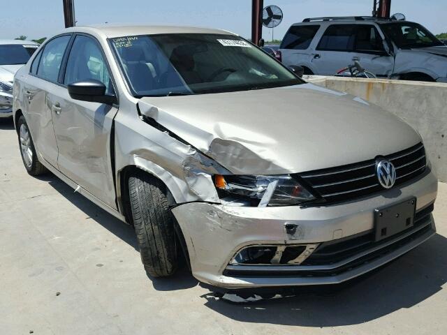3VW2K7AJ4FM217668 - 2015 VOLKSWAGEN JETTA BASE TAN photo 1