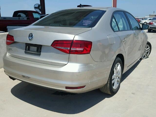 3VW2K7AJ4FM217668 - 2015 VOLKSWAGEN JETTA BASE TAN photo 4