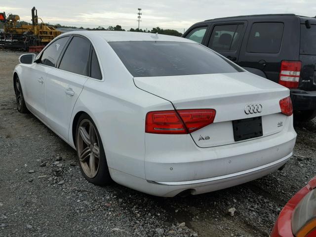 NY72905 - 2011 AUDI A8 WHITE photo 3