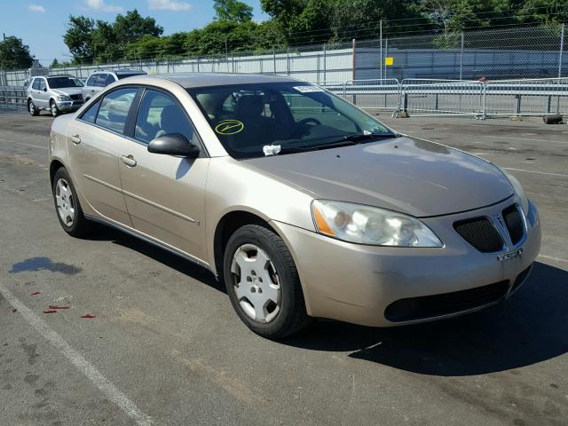 1G2ZF58B374120715 - 2007 PONTIAC G6 VALUE L GOLD photo 1