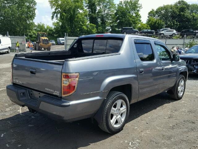 2HJYK16579H500604 - 2009 HONDA RIDGELINE GRAY photo 4