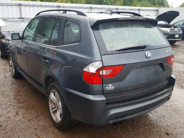 WBXPA93426WD27476 - 2006 BMW X3 3.0I GRAY photo 3