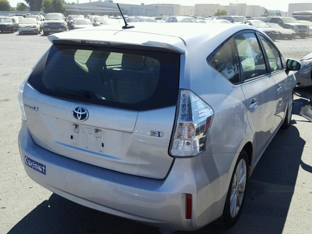 JTDZN3EU6C3136934 - 2012 TOYOTA PRIUS V SILVER photo 4