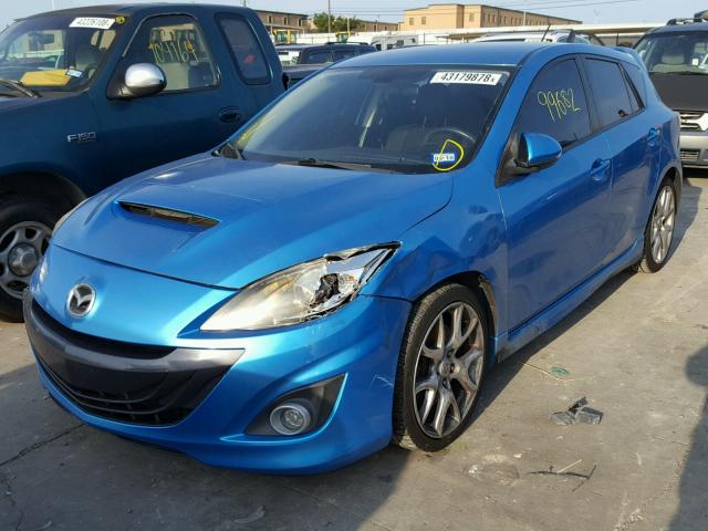 JM1BL1K31B1444191 - 2011 MAZDA SPEED 3 BLUE photo 2