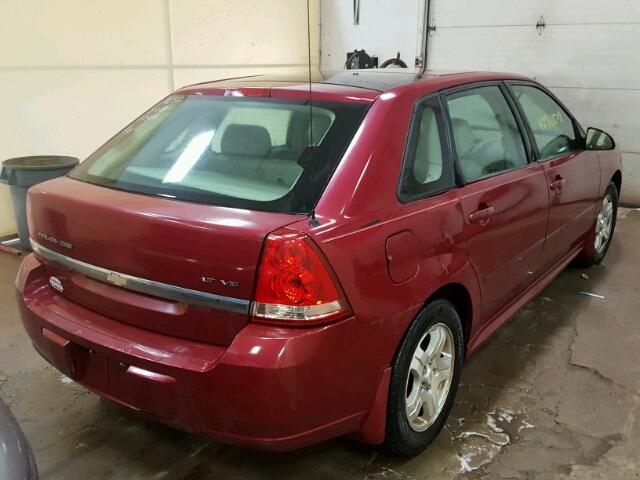 1G1ZU64874F234016 - 2004 CHEVROLET MALIBU MAX 勃艮第红 照片 4