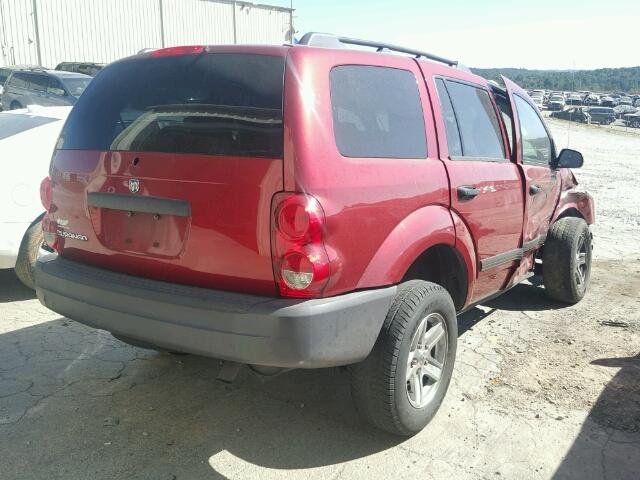 1D4HD38N06F116803 - 2006 DODGE DURANGO BURGUNDY photo 4