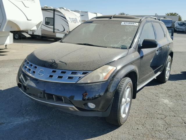 JN8AZ08W83W229101 - 2003 NISSAN MURANO SL BLACK photo 2