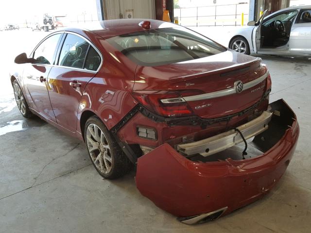 2G4GT5GX5F9159354 - 2015 BUICK REGAL GS RED photo 3