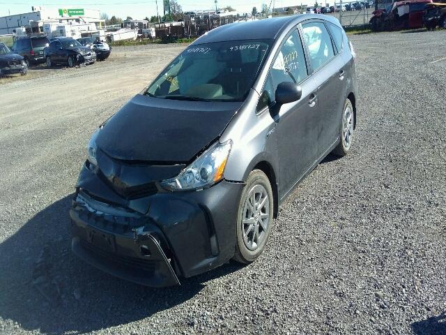 JTDZN3EU3FJ035933 - 2015 TOYOTA PRIUS V GRAY photo 2