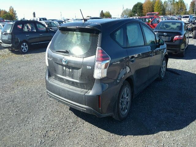 JTDZN3EU3FJ035933 - 2015 TOYOTA PRIUS V GRAY photo 4