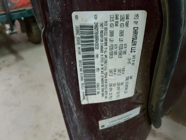 2A8GM78X88R649939 - 2008 CHRYSLER PACIFICA L მუქწითელი ფოტო 10