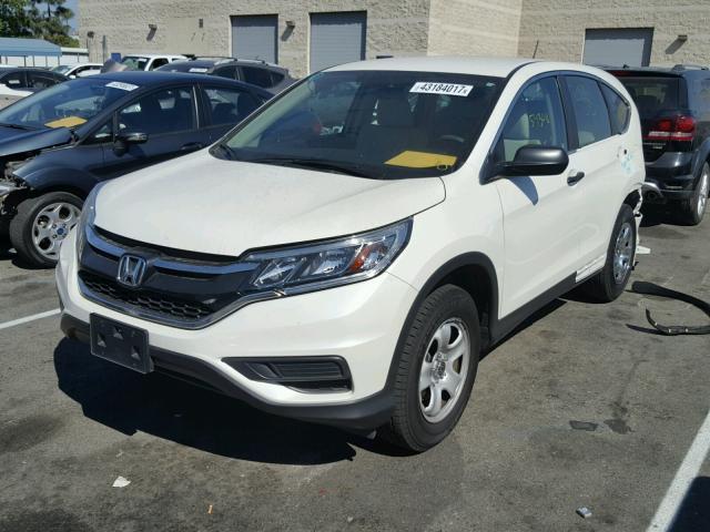 5J6RM3H37FL015334 - 2015 HONDA CR-V LX WHITE photo 2