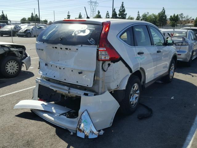 5J6RM3H37FL015334 - 2015 HONDA CR-V LX WHITE photo 4