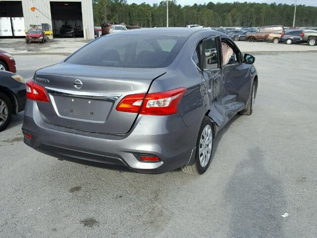 3N1AB7AP5GL684627 - 2016 NISSAN SENTRA S SILVER photo 4