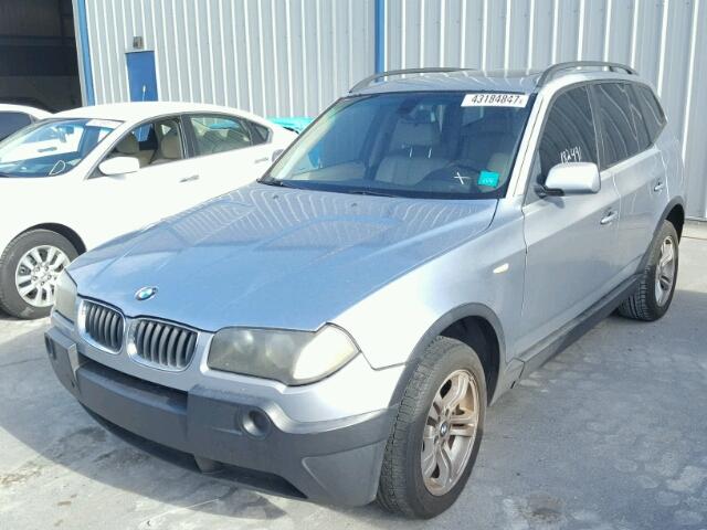 WBXPA93425WD04259 - 2005 BMW X3 3.0I SILVER photo 2