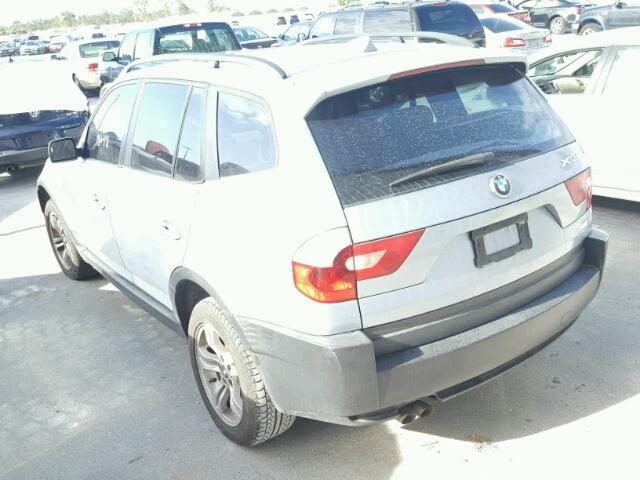 WBXPA93425WD04259 - 2005 BMW X3 3.0I SILVER photo 3