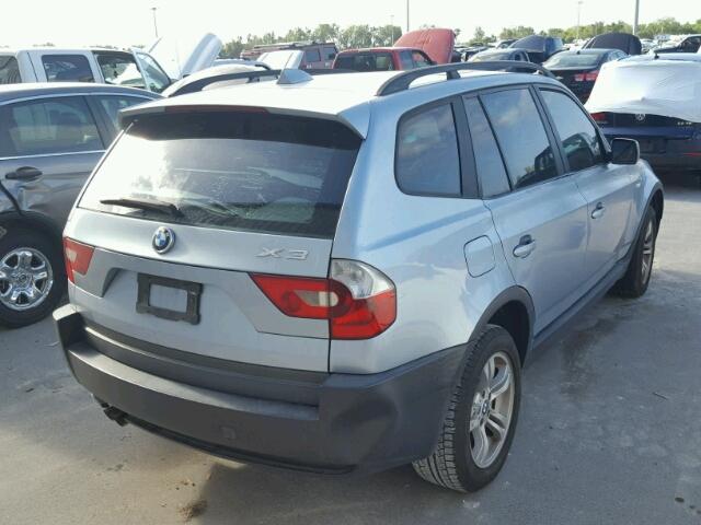 WBXPA93425WD04259 - 2005 BMW X3 3.0I SILVER photo 4