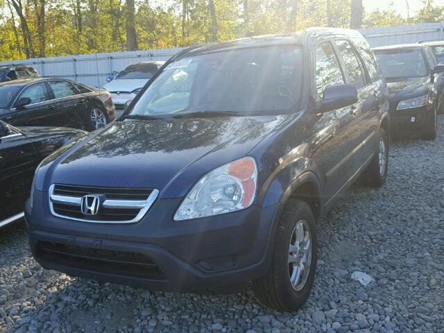 SHSRD78894U221451 - 2004 HONDA CR-V EX BLUE photo 2