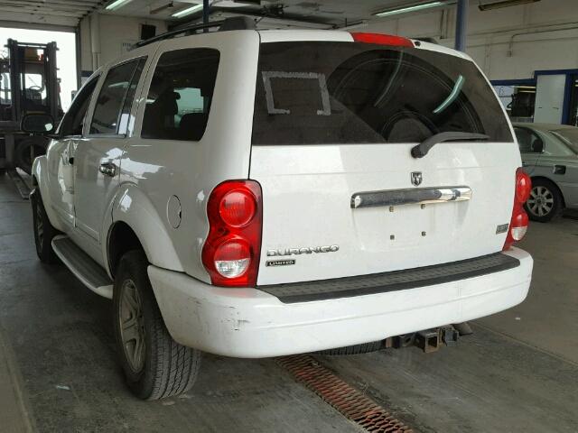 1D8HB58D25F545981 - 2005 DODGE DURANGO LI WHITE photo 3