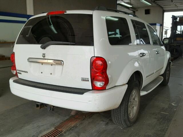 1D8HB58D25F545981 - 2005 DODGE DURANGO LI WHITE photo 4