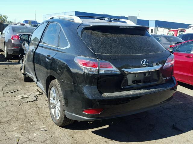 2T2BK1BA8DC182858 - 2013 LEXUS RX 350 BLACK photo 3