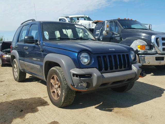 1J4GL48K13W647442 - 2003 JEEP LIBERTY SP BLUE photo 1