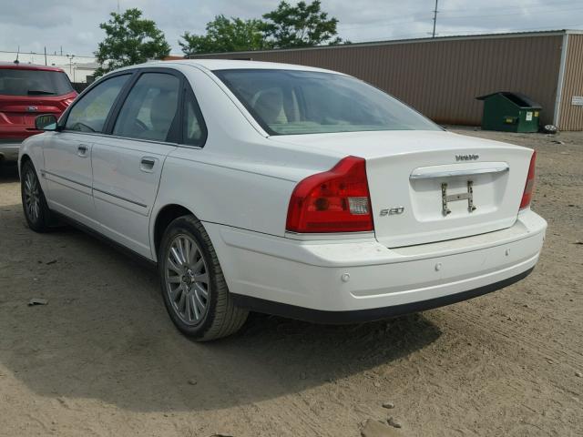 YV1TS592661431755 - 2006 VOLVO S80 2.5T WHITE photo 3