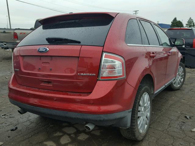 2FMDK39C58BA20261 - 2008 FORD EDGE LIMIT RED photo 4