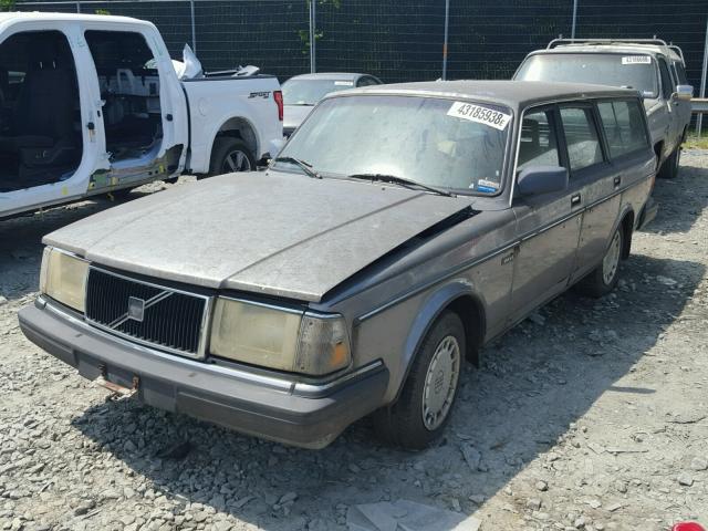 YV1AA8854M1884373 - 1991 VOLVO 240 BASE GRAY photo 2