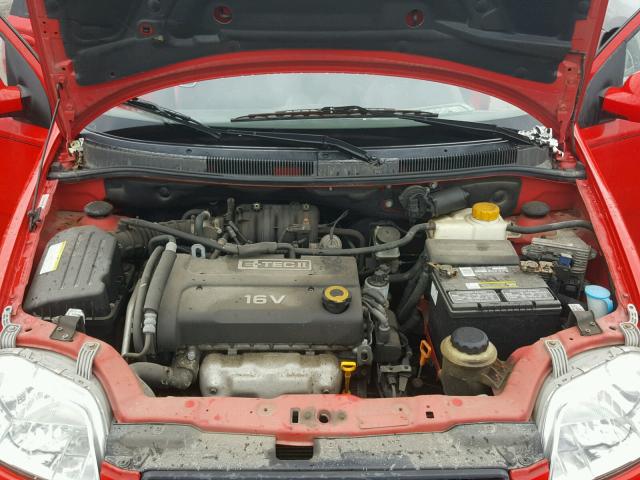 KL1TD66638B033484 - 2008 CHEVROLET AVEO BASE Կարմիր լուսանկար 7
