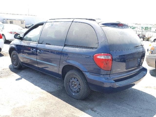 1C4GJ45311B153059 - 2001 CHRYSLER VOYAGER LX BLUE photo 3