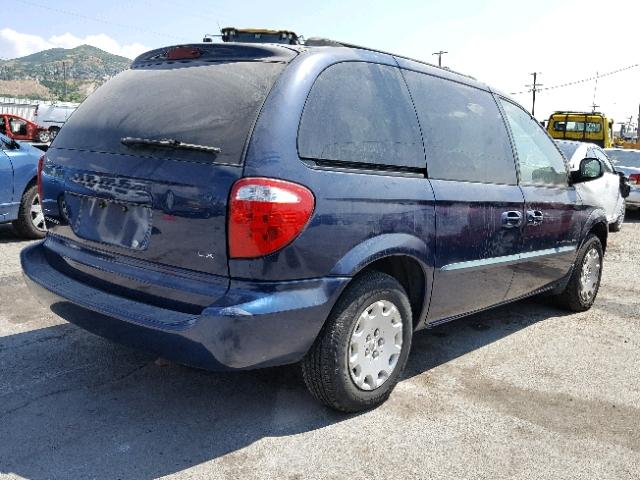 1C4GJ45311B153059 - 2001 CHRYSLER VOYAGER LX BLUE photo 4