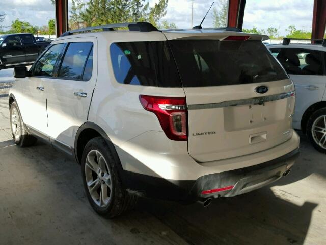 1FM5K7F85FGC45913 - 2015 FORD EXPLORER WHITE photo 3