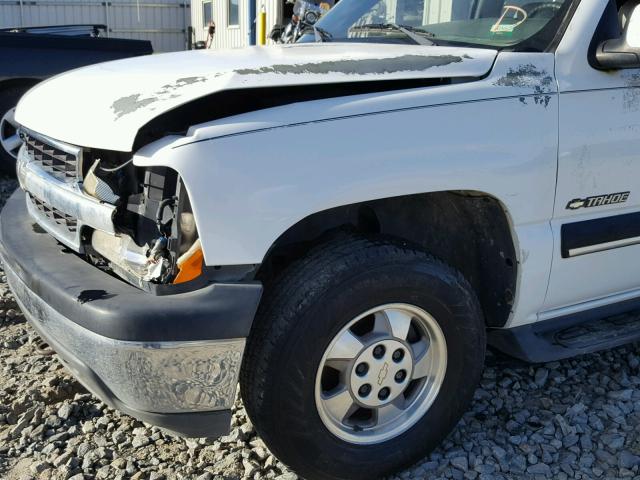 1GNEK13T51J116325 - 2001 CHEVROLET TAHOE K150 WHITE photo 9