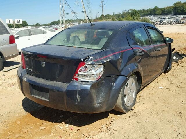 1B3LC46K88N187699 - 2008 DODGE AVENGER SE BLACK photo 4